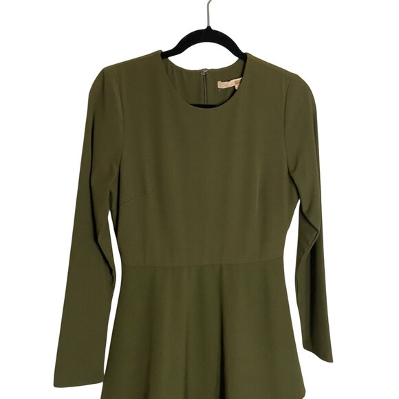 Hutch Cami Mini Dress Long Sleeves Green Tiered-sz 4 - Picture 6 of 10